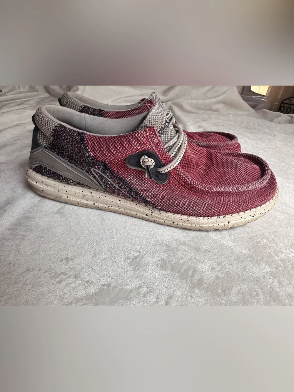 Clarks Men's Slip-On Loafers in Deep Red